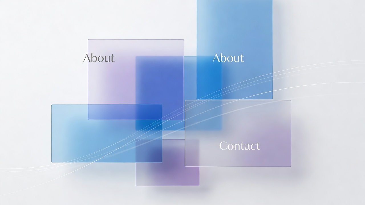 Glassmorphism layered panels